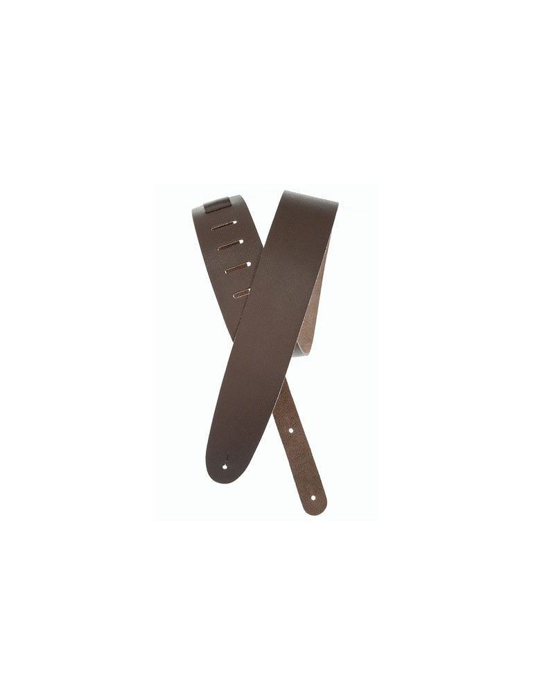 D'Addario 25BL01 2.5-inch Basic Classic Leather Guitar Strap - Brown