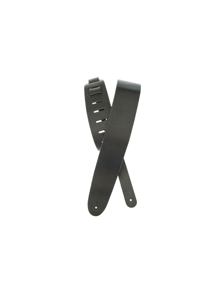 D'Addario 25BL00 2.5-inch Basic Classic Leather Guitar Strap - Black