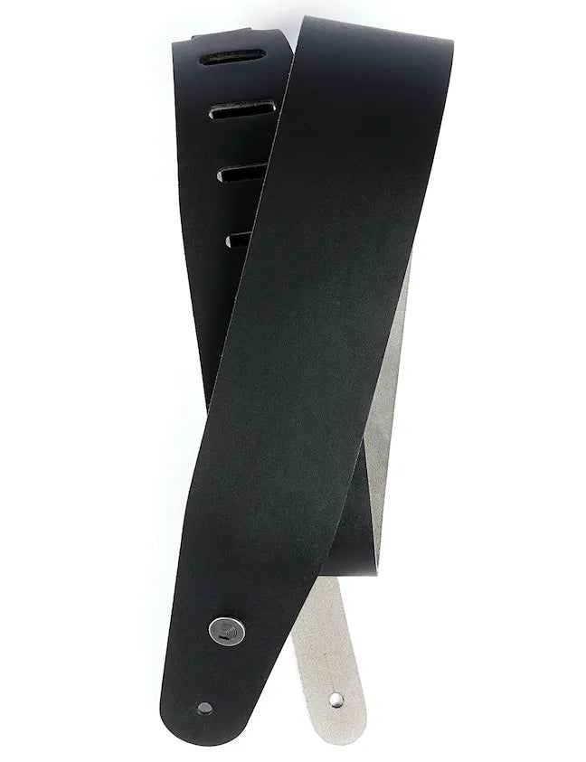 D'Addario 25L00-DX Planet Waves Classic Leather Guitar Strap - Black