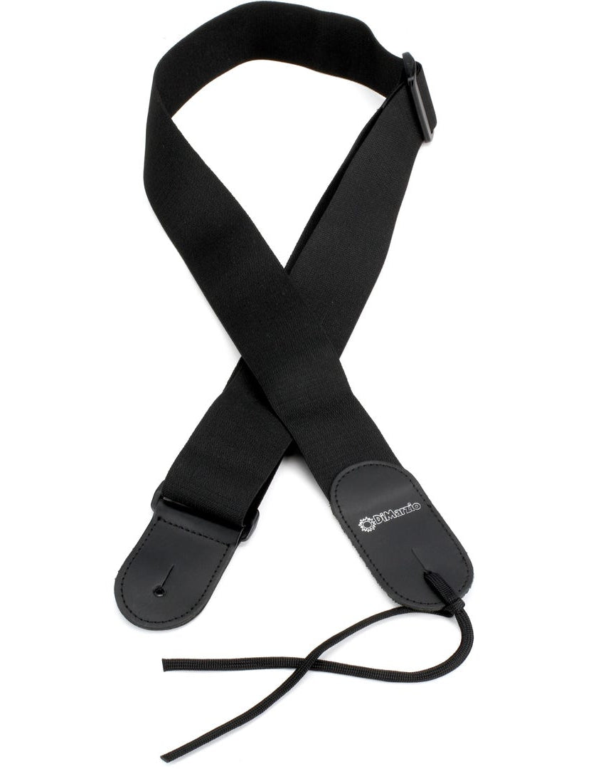 DiMarzio Elastic w/Leather Ends 2Inch Guitar Strap DD3100EBK