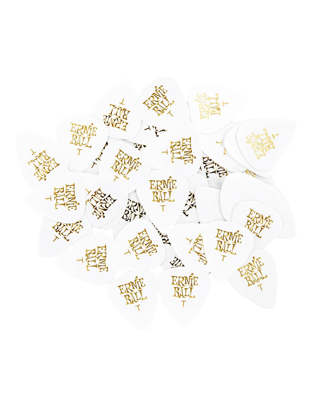 Ernie Ball P09101 Cellulose Guitar Picks Thin White front view