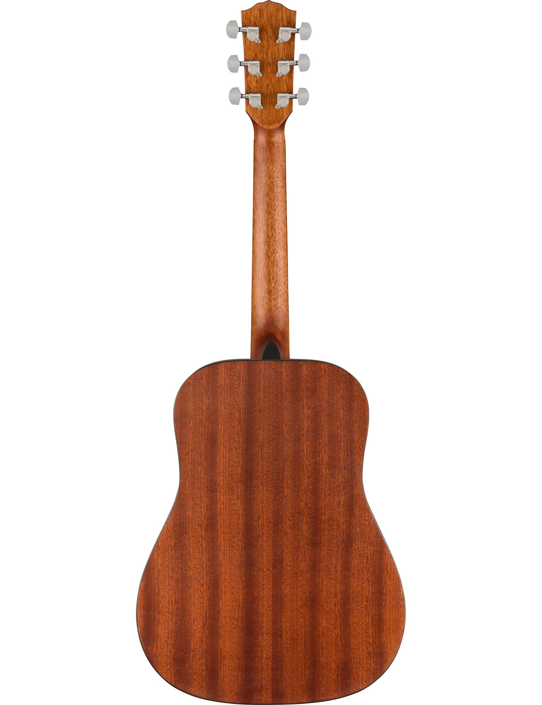 Fender FA-15 back view showing laminated sapele body and modern 3+3 headstock