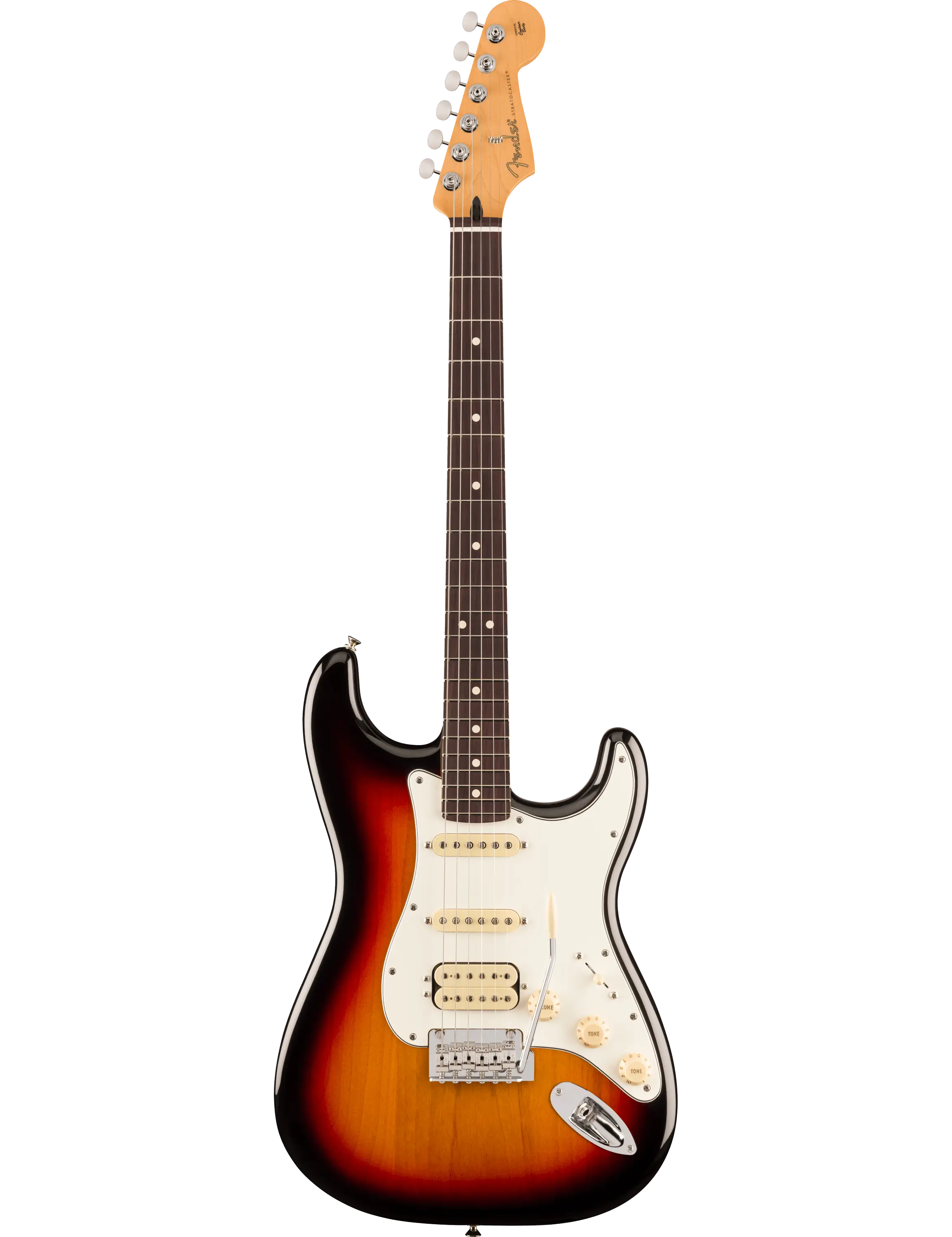 Fender Player II Stratocaster HSS in 3-Color Sunburst with alder body and Alnico humbucker