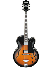 Ibanez AF75 hollow-body electric guitar in Vintage Sunburst finish.