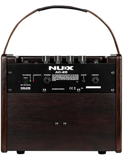 NUX AC-25 portable acoustic guitar amplifier.