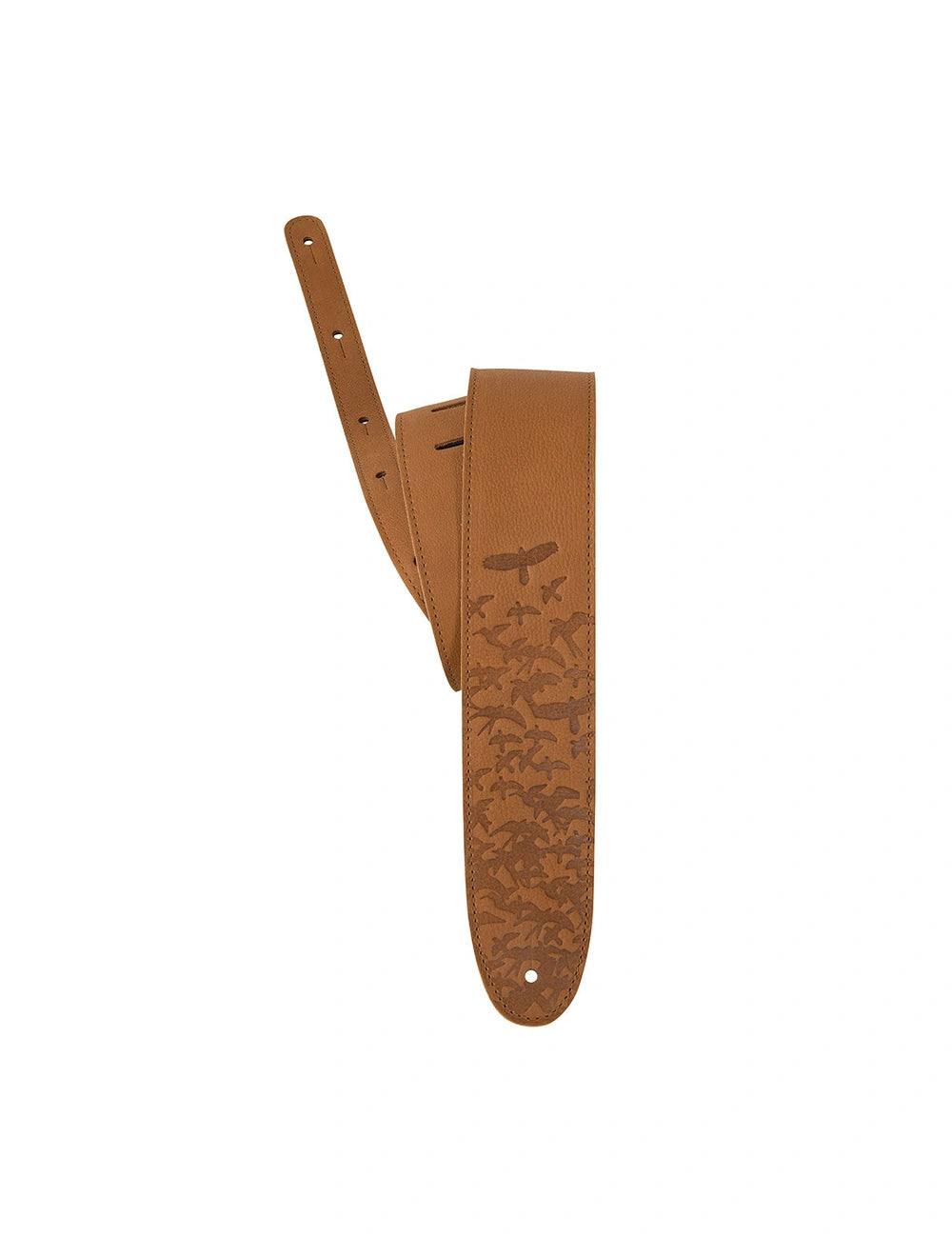 PRS Leather Bird Swarm Strap Tan front view